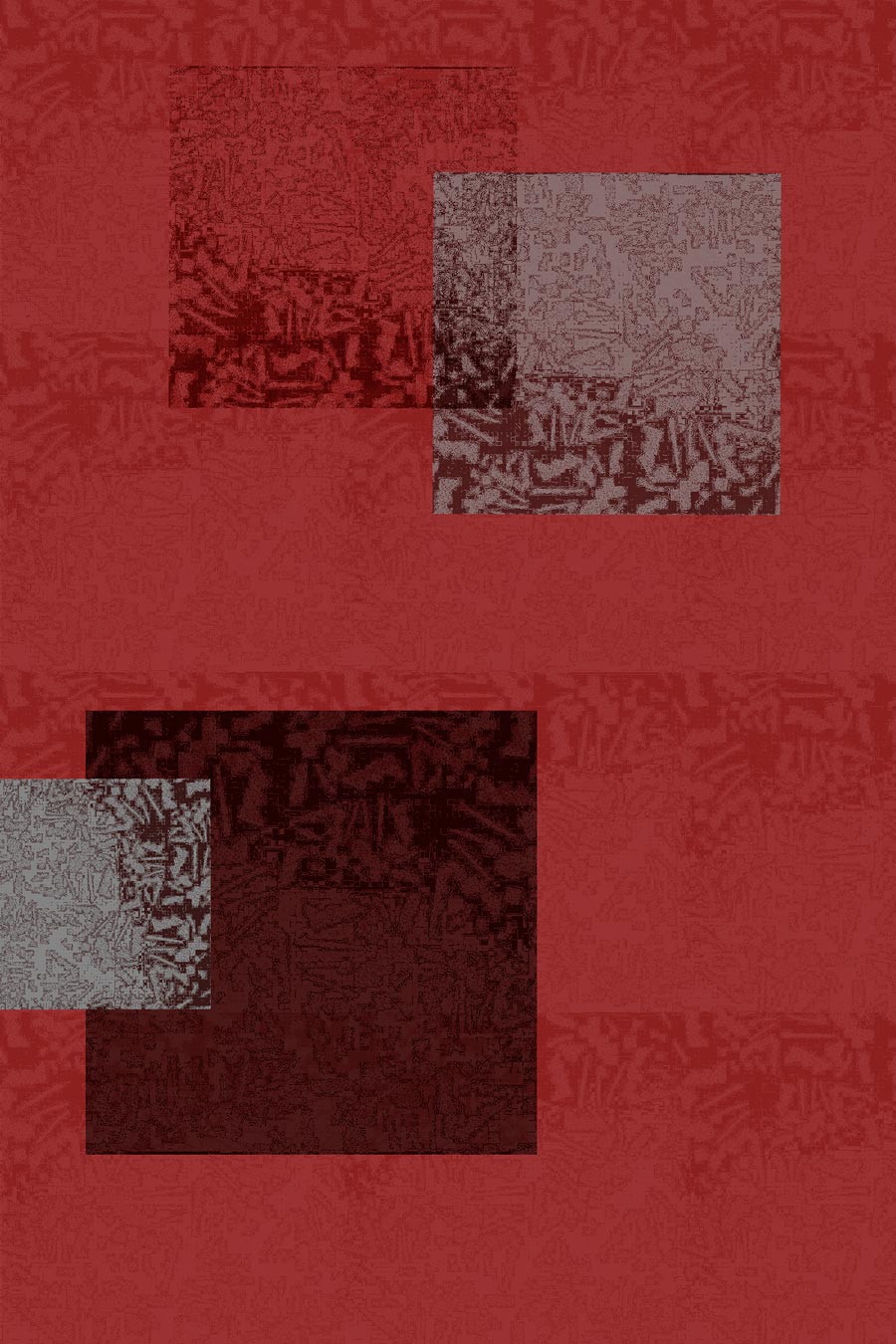Ornament + Architektur: Das Bild zeigt eine experimentelle Musterbearbeitung mit Farbe.